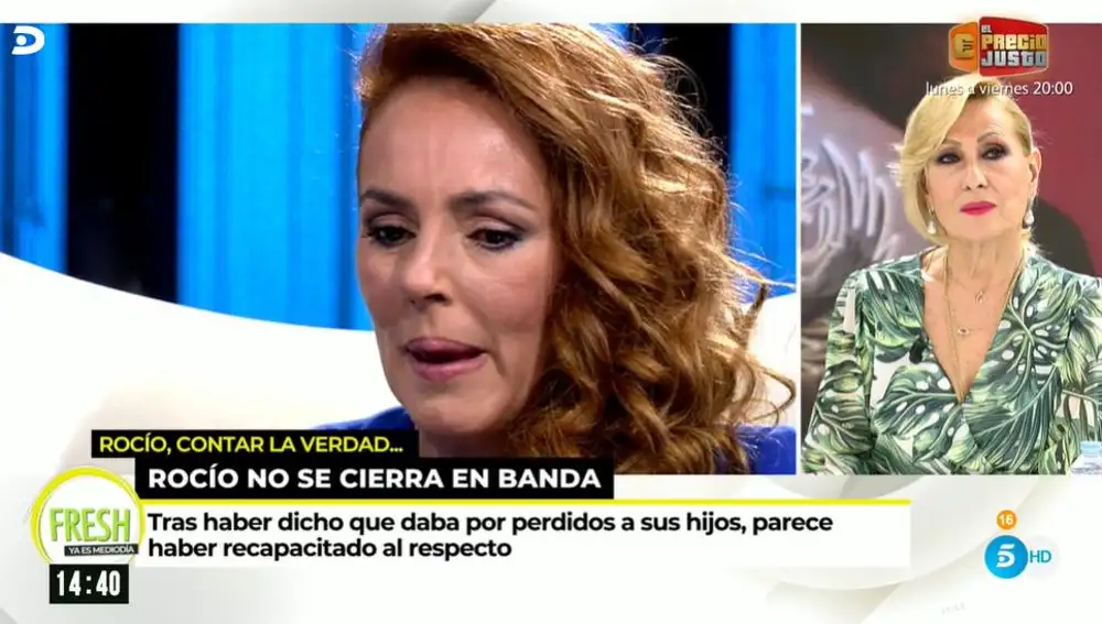 Rosa Benito contesta a su sobrina, Rocío Carrasco en 'Ya es mediodía'