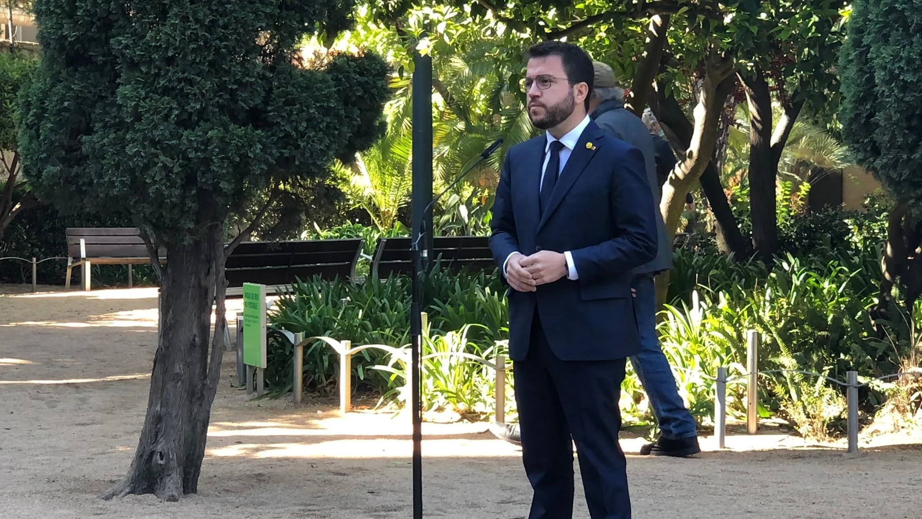 El vicepresidente del Govern en funciones, Pere Aragonès, el 23 de abril de 2021 en el Palau Robert de Barcelona.EUROPA PRESS