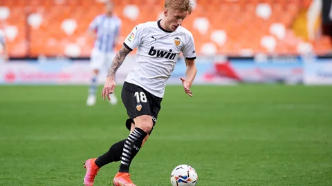 Daniel Wass con el Valencia.