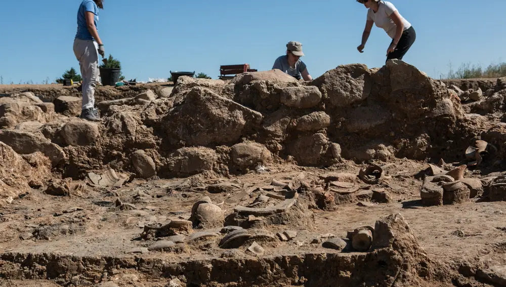 Excavaciones en el yacimiento de Numancia