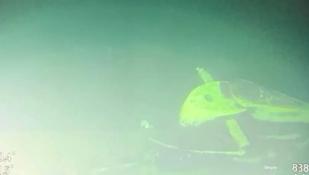 El sumergible fue hallado a 800 metros de profundidad