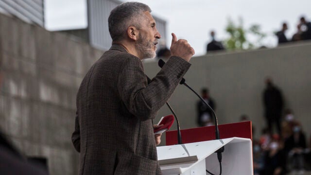 El ministro del Interior, Fernando Grande-Marlaska en el acto de Getafe