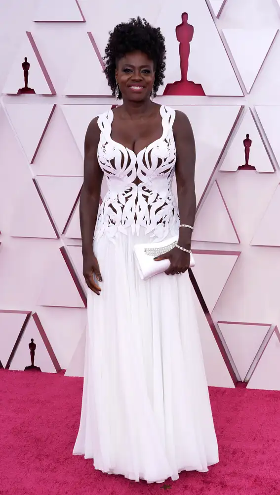 Viola Davis en su llegada a los Premios Oscar 2021.