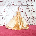 Carey Mulligan, en la alfombra roja de los Oscars de Hollywood.