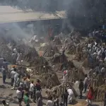 Funeral múltiple de víctimas de la covid en Nueva Delhi