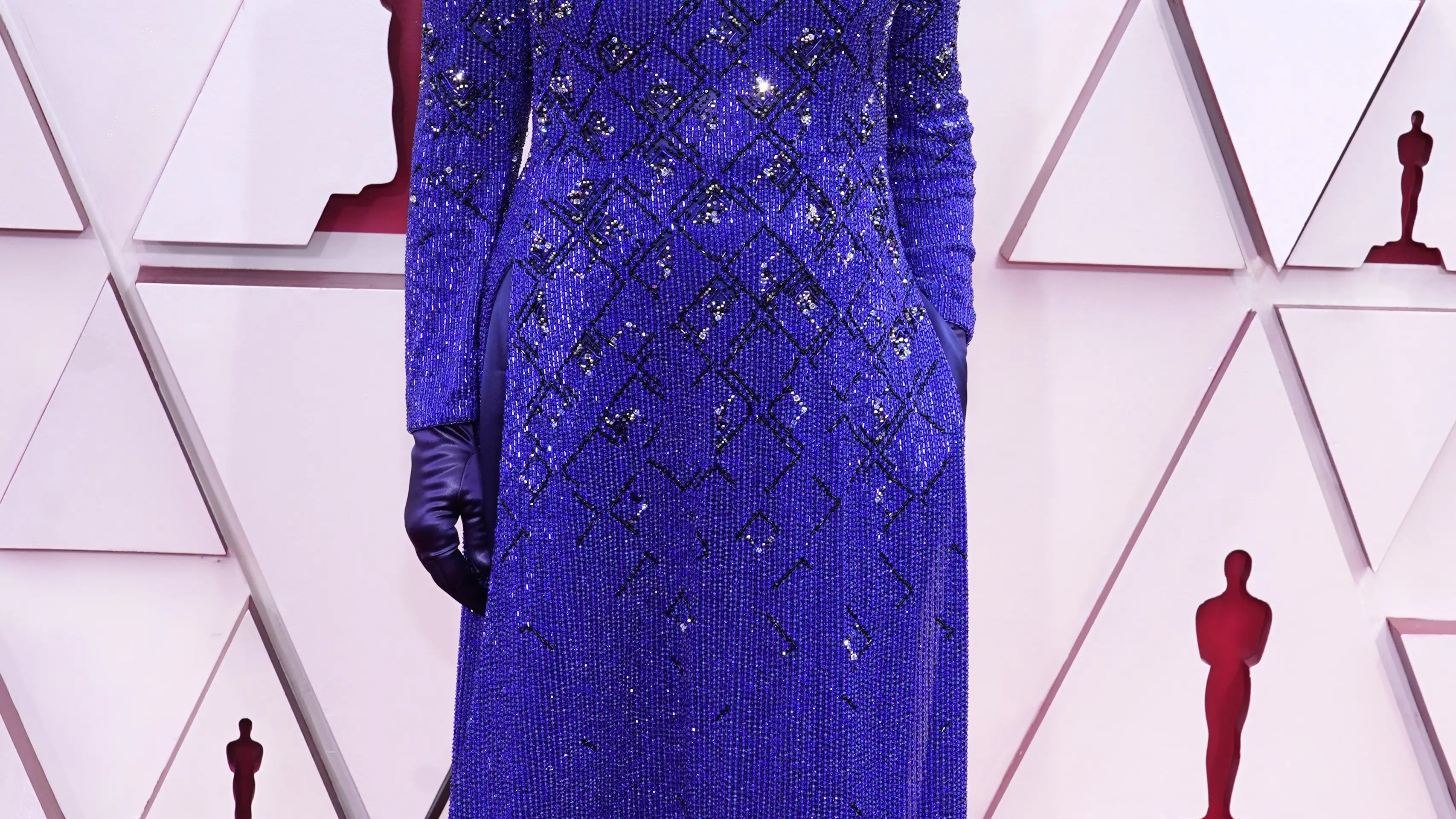 Glenn Close en la alfombra roja.