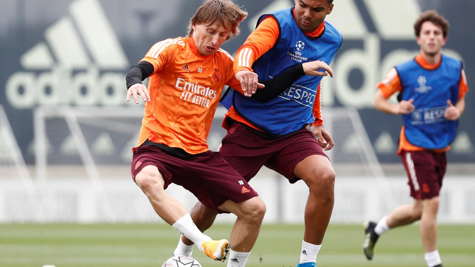 Modric y Casemiro, listos para el Real Madrid-Chelsea de Champions