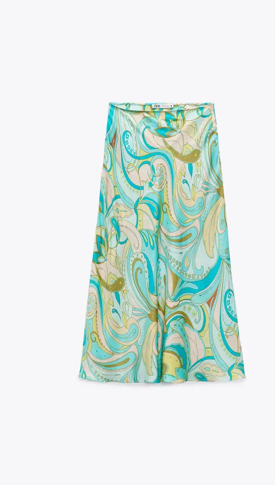 Falda estampada de Zara