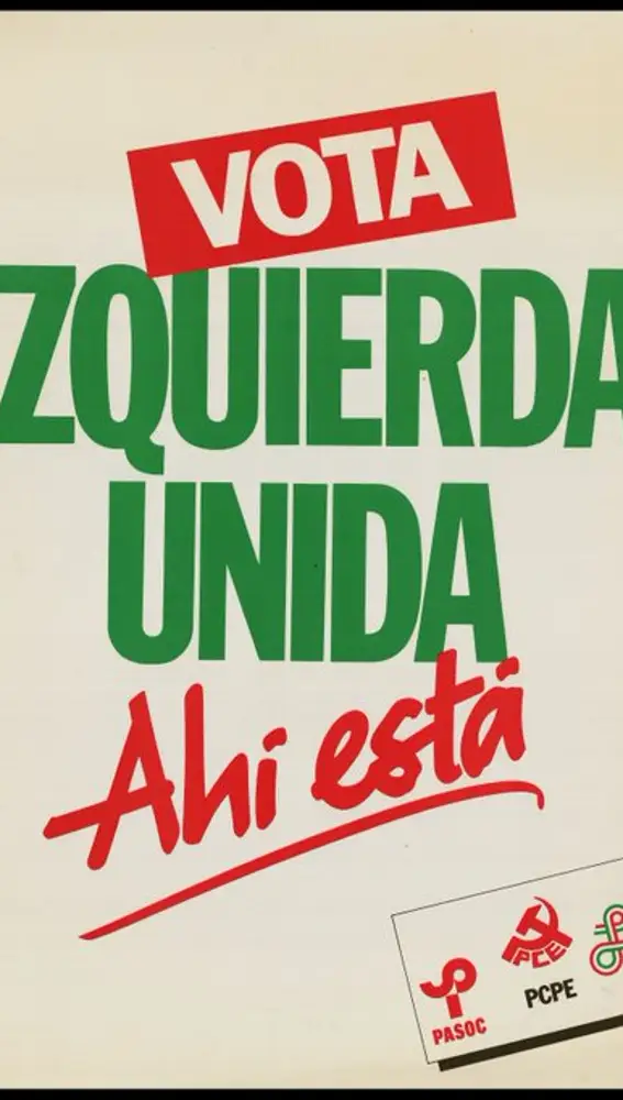 Cartel de Izquierda Unida en 1987