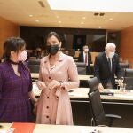 La vicepresidenta de las Cortes , Ana Sánchez, antes de ser elegida presidenta de la comisión de investigación de las eólicas