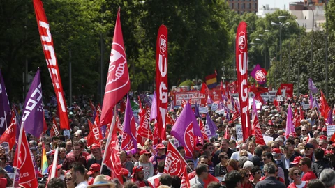 Imagen de una manifestación del 1 de mayo