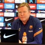 El entrenador del FC Barcelona, Ronald Koeman, en rueda de prensaFCB28/04/2021