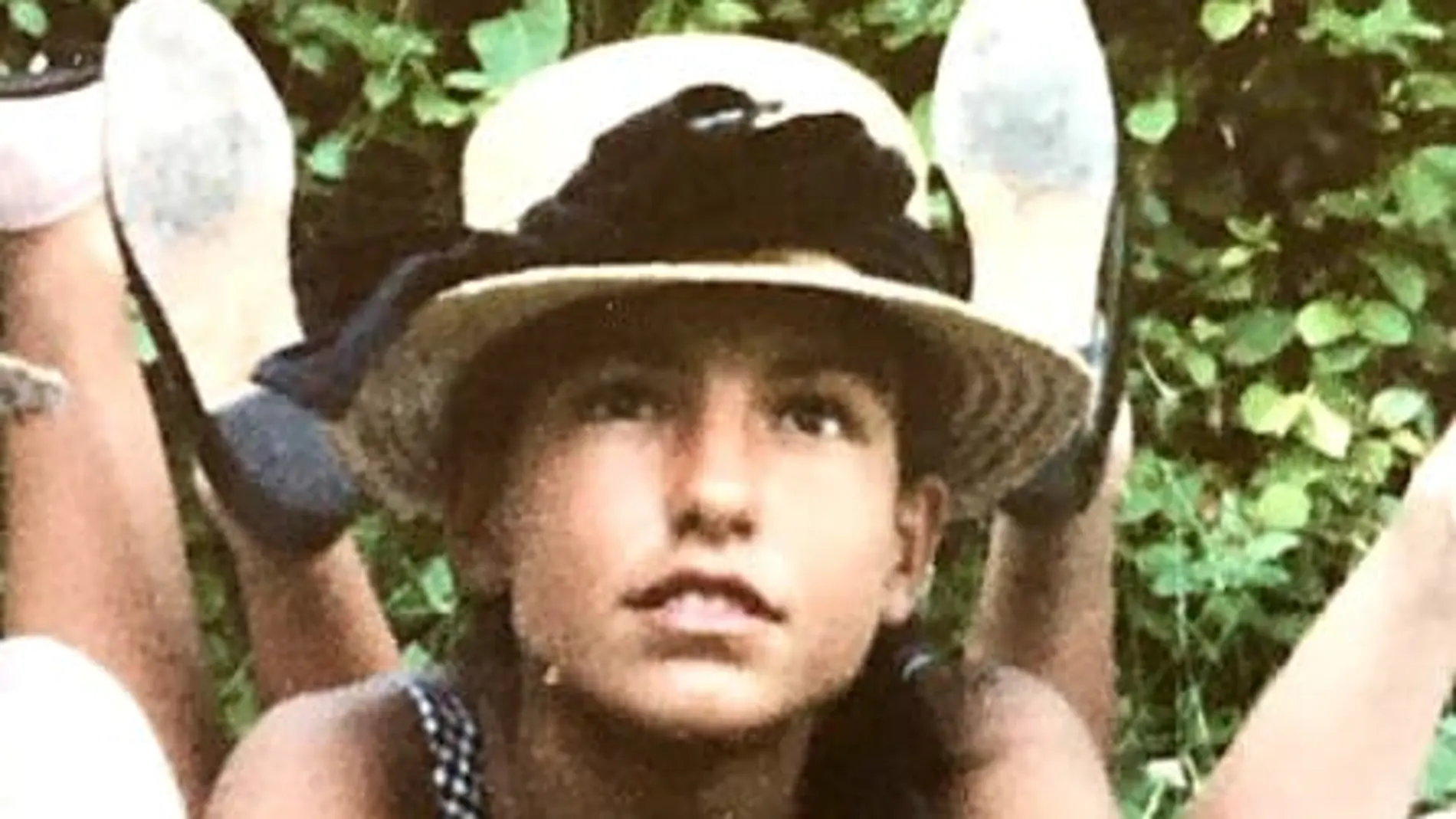 Rocío Monasterio, en una foto de su niñez, en el parque del Retiro