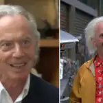 Muchos usuarios en las redes compararon el nuevo look de Tony Blair con personajes como Doc en la película ‘Regreso al futuro’