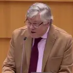 El eurodiputado del PP, Leopoldo López Gil, en el Parlamento Europeo