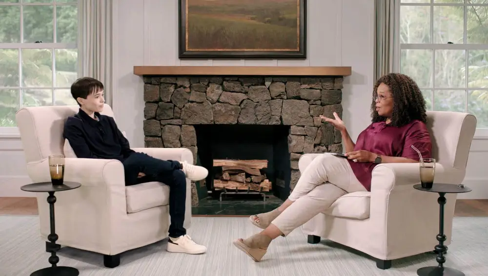 Elliot Page en su entrevista con Oprah Winfrey.