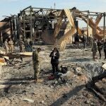 Aftermath of Iran's ballistic missile attack at Al Asad Airbase in Iraq
