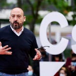 El eurodiputado Jordi Cañas durante un acto electoral en la Plaza de Chamberí