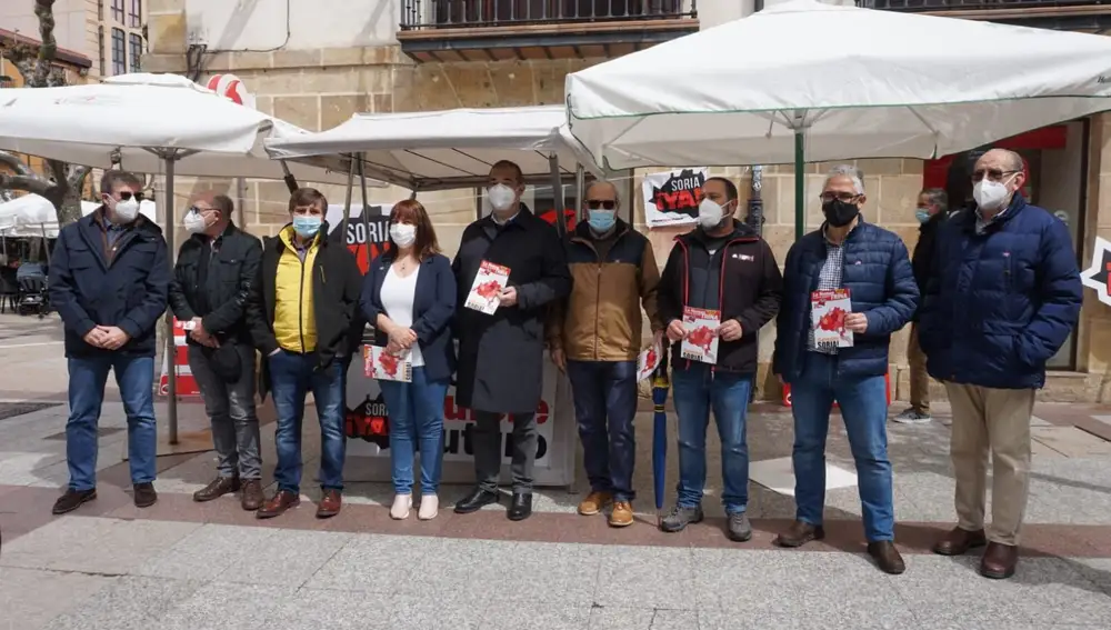 Acto de la plataforma Soria Ya en el 1 de mayo