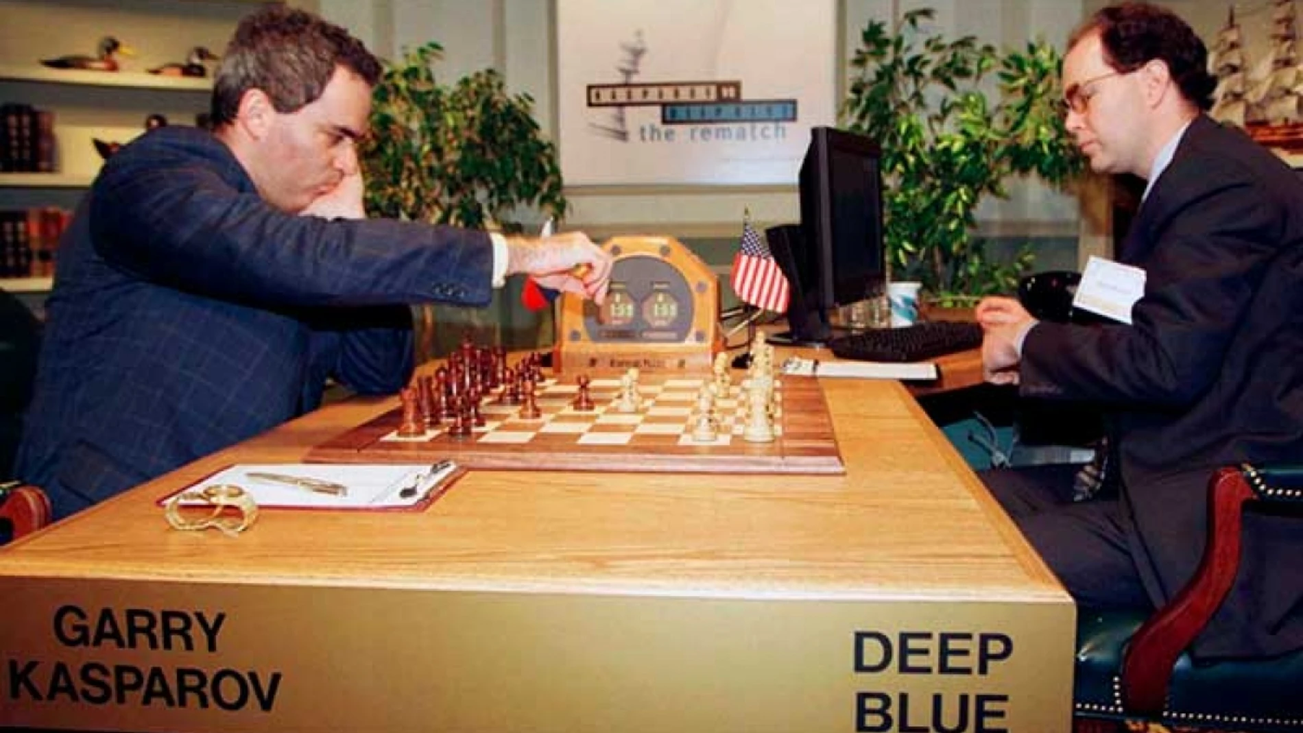 Kaspárov enfrentándose a Deep Blue en 1997
