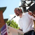 El líder de Unidas Podemos y candidato de la formación a la presidencia de la Comunidad de Madrid en las elecciones del próximo 04 de mayo, Pablo Iglesias