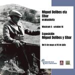 Cartel anunciador de la exposición sobre Delibes en Éibar