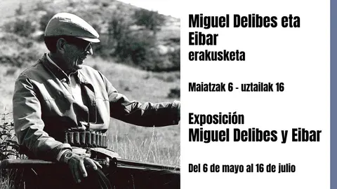 Cartel anunciador de la exposición sobre Delibes en Éibar