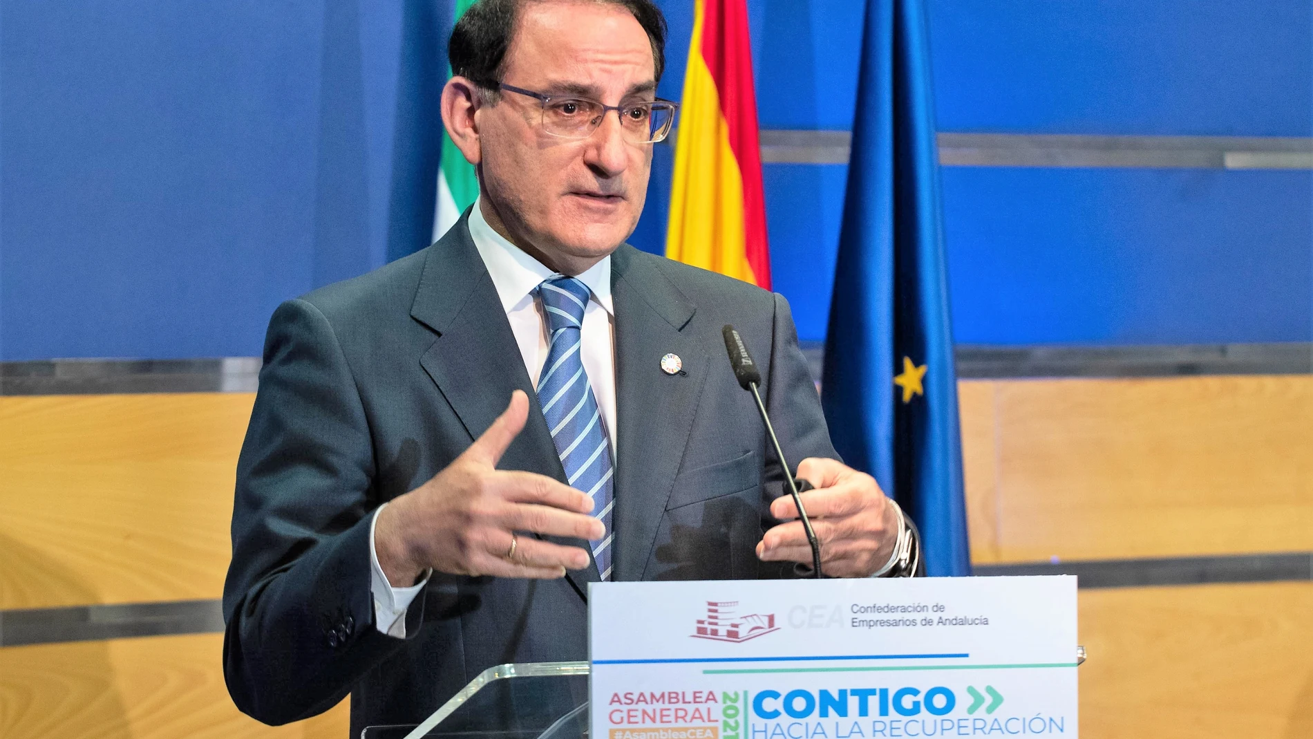 El presidente de la Confederación de Empresarios de Andalucía (CEA), Javier González de Lara