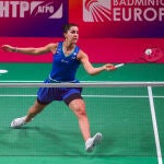 Carolina Marín, durante el pasado campeonato de Europa, donde conquistó su quinto título