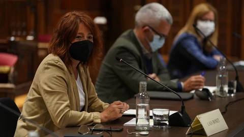 La tenienta de alcaldía de Agenda 2030 del Ayuntamiento de Barcelona, Laia Bonet, durante el acto de presentación de la agenda de investigación del Programa Ciudades Globales
