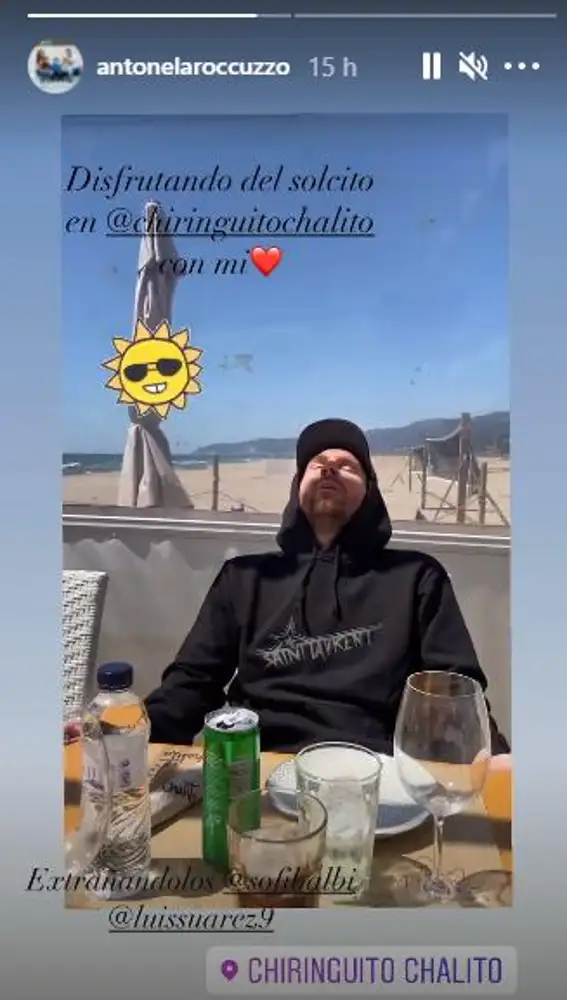 Messi disfrutando de la playa ajeno a las críticas suscitadas por su barbacoa ilegal