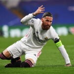 Sergio Ramos, durante la semifinal de Liga de Campeones que enfrentó a Chelsea y Real Madrid.