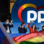 Celebración en la sede del PP de los resultados de las elecciones del 4 de Mayo de 2021