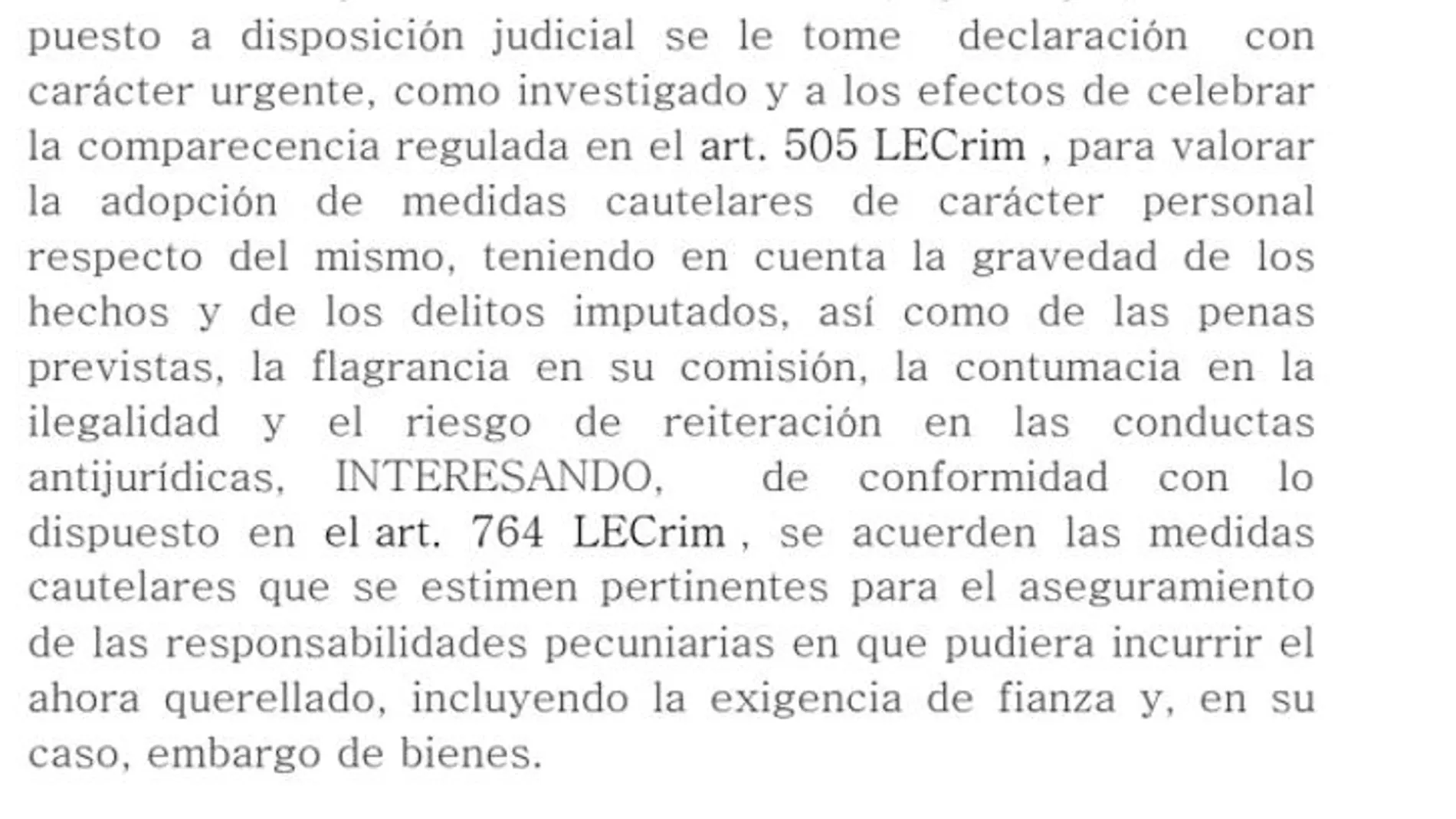 Escrito presentado en la Audiencia Nacional