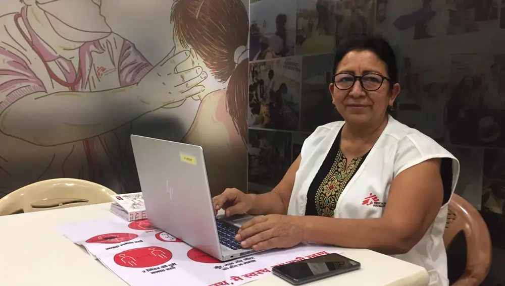 Mabel Morales, coordinadora de proyectos COVID-19 en Bombay de Médicos Sin Fronteras