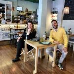 Marcos Gavela y María Antón en el restaurante Le Qualité.