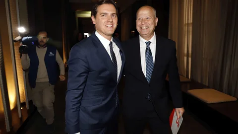 Albert Rivera y Javier Imbroda, en Málaga