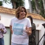 La secretaria general del PSOE andaluz y candidata a las primarias de su formación, Susana Díaz, mantiene un encuentro con militantes este sábado en Córdoba