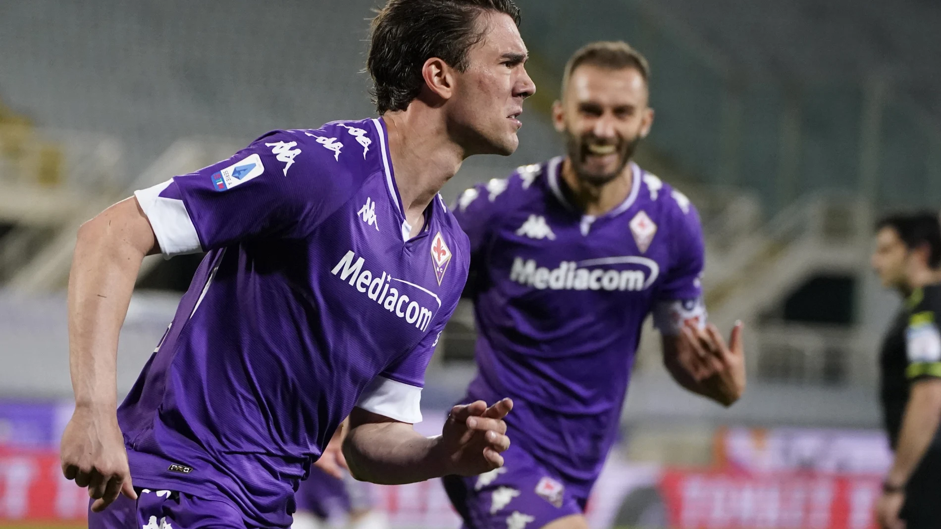 Dusan Vlahovic con la Fiorentina.