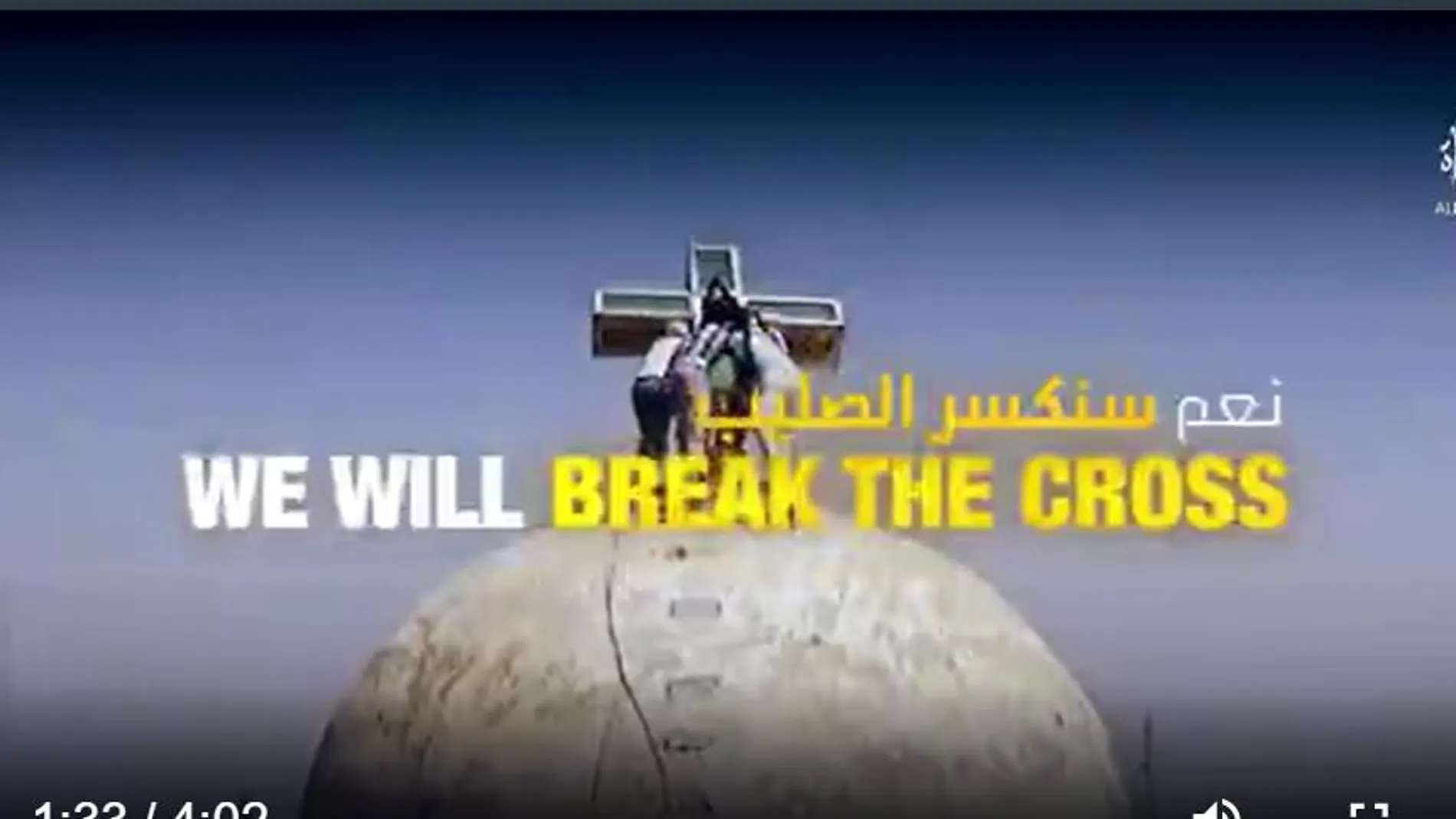 Captura de una imagen del vídeo difundido anoche por el Estado Islámico