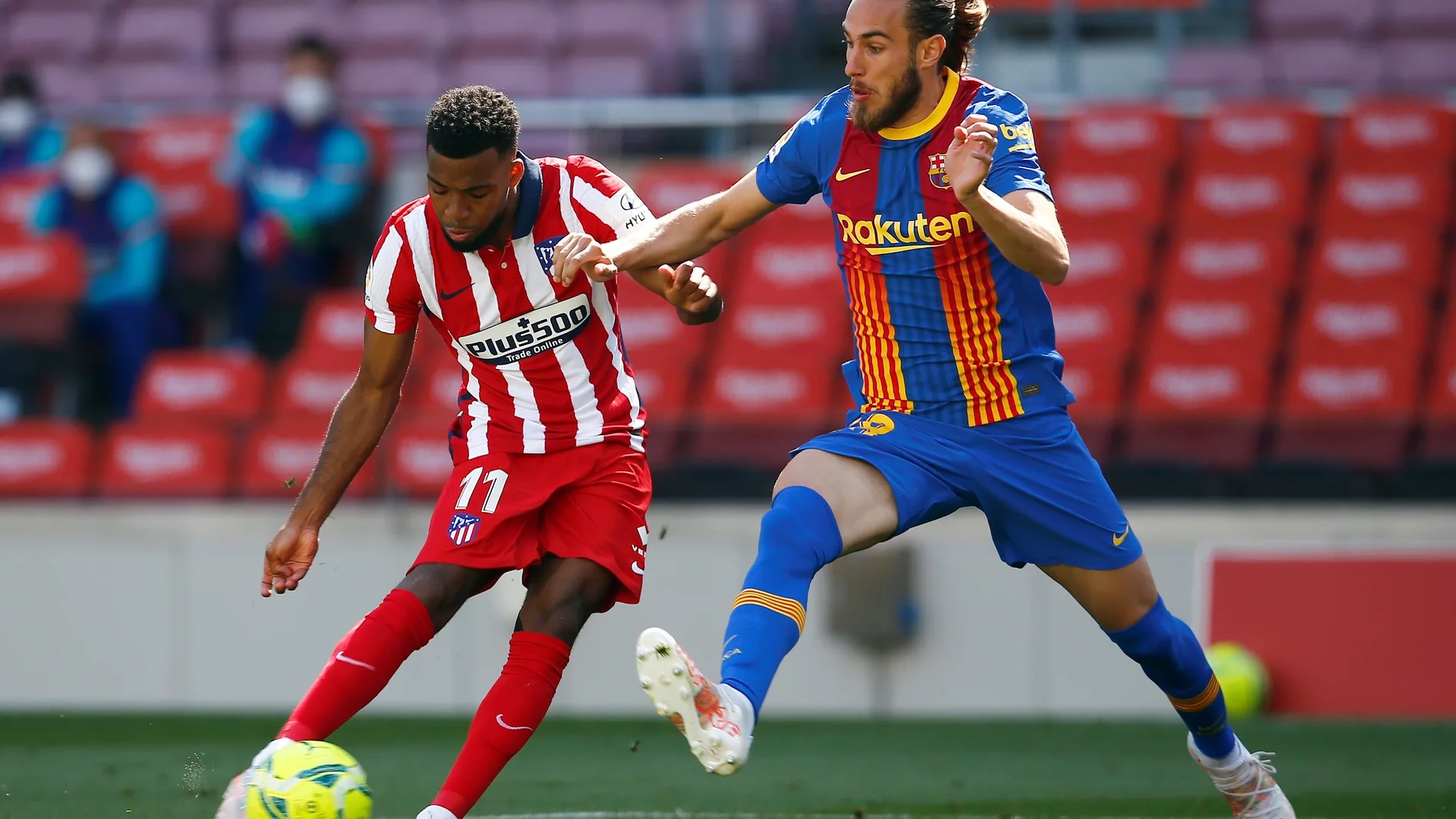 Thomas Lemar con el Atlético de Madrid.