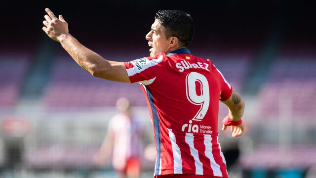 Luis Suárez con el Atlético de Madrid.