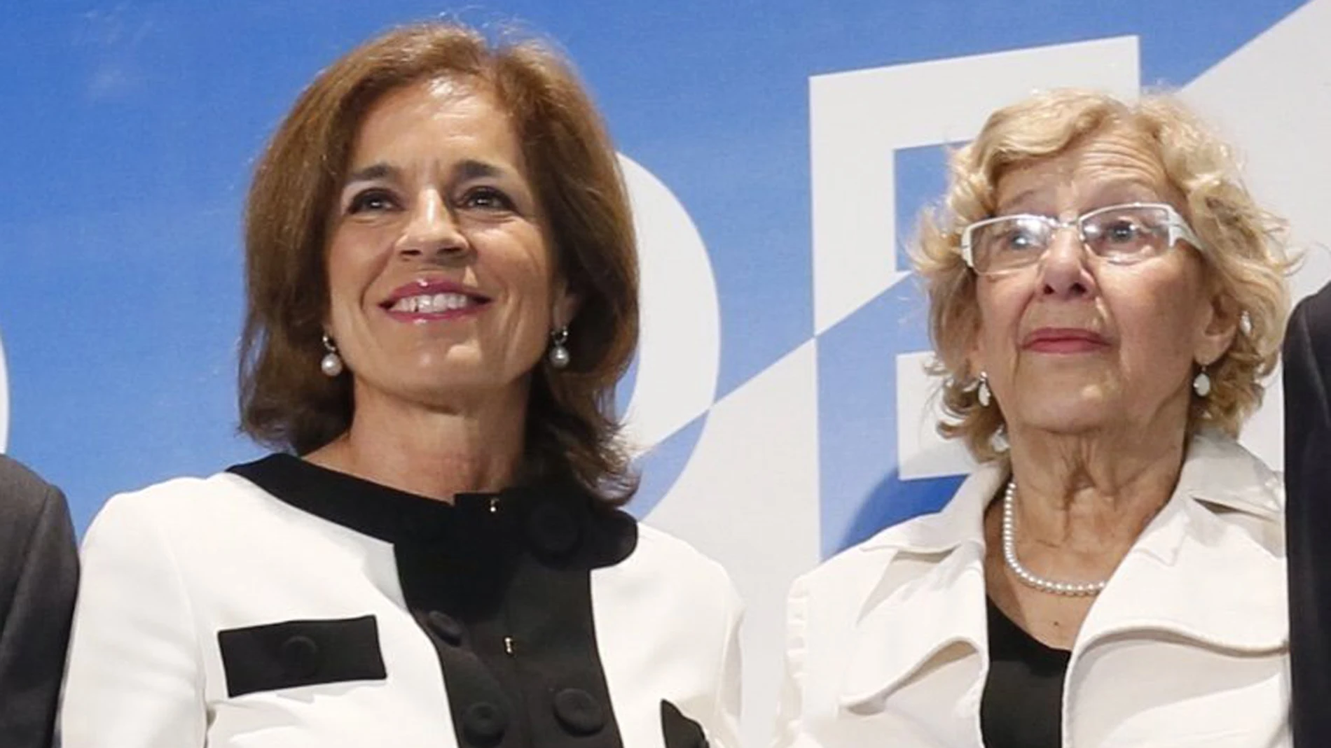 Las ex alcaldesas de Madrid Ana Botella (PP) y Manuela Carmena (Más Madrid Madrid)