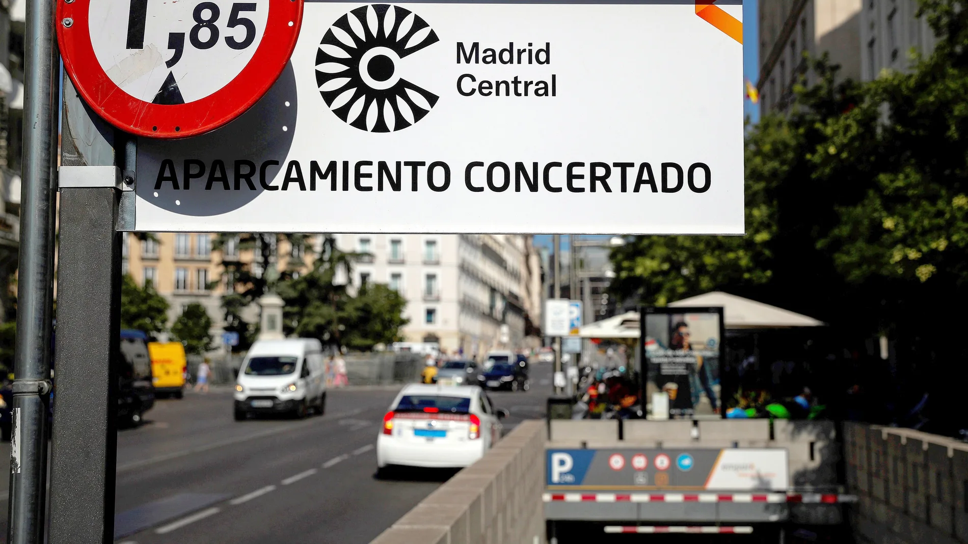 Un cartel de Madrid Central