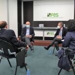 El vicepresidente de la Junta, Francisco Igea, se reúne con miembros de la patronal segoviana