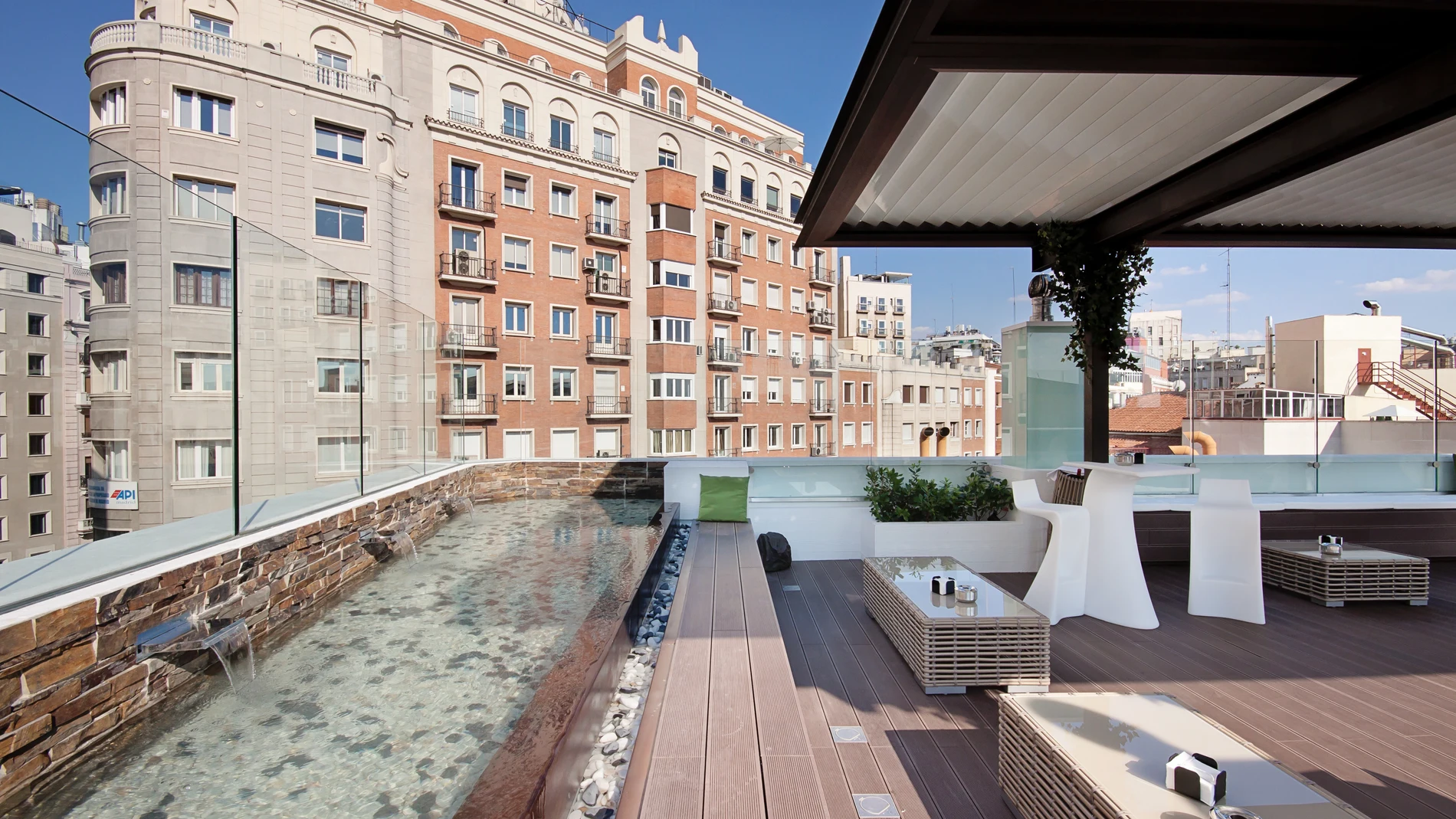 Terraza del Hotel Mayorazgo, en Madrid