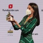 La reina Letizia durante la 43 edición de los premios de la fundación SM de literatura infantil y juvenil "El barco de vapor" y "Gran angular".
