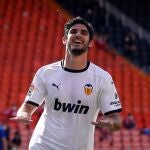 Gonçalo Guedes con el Valencia.