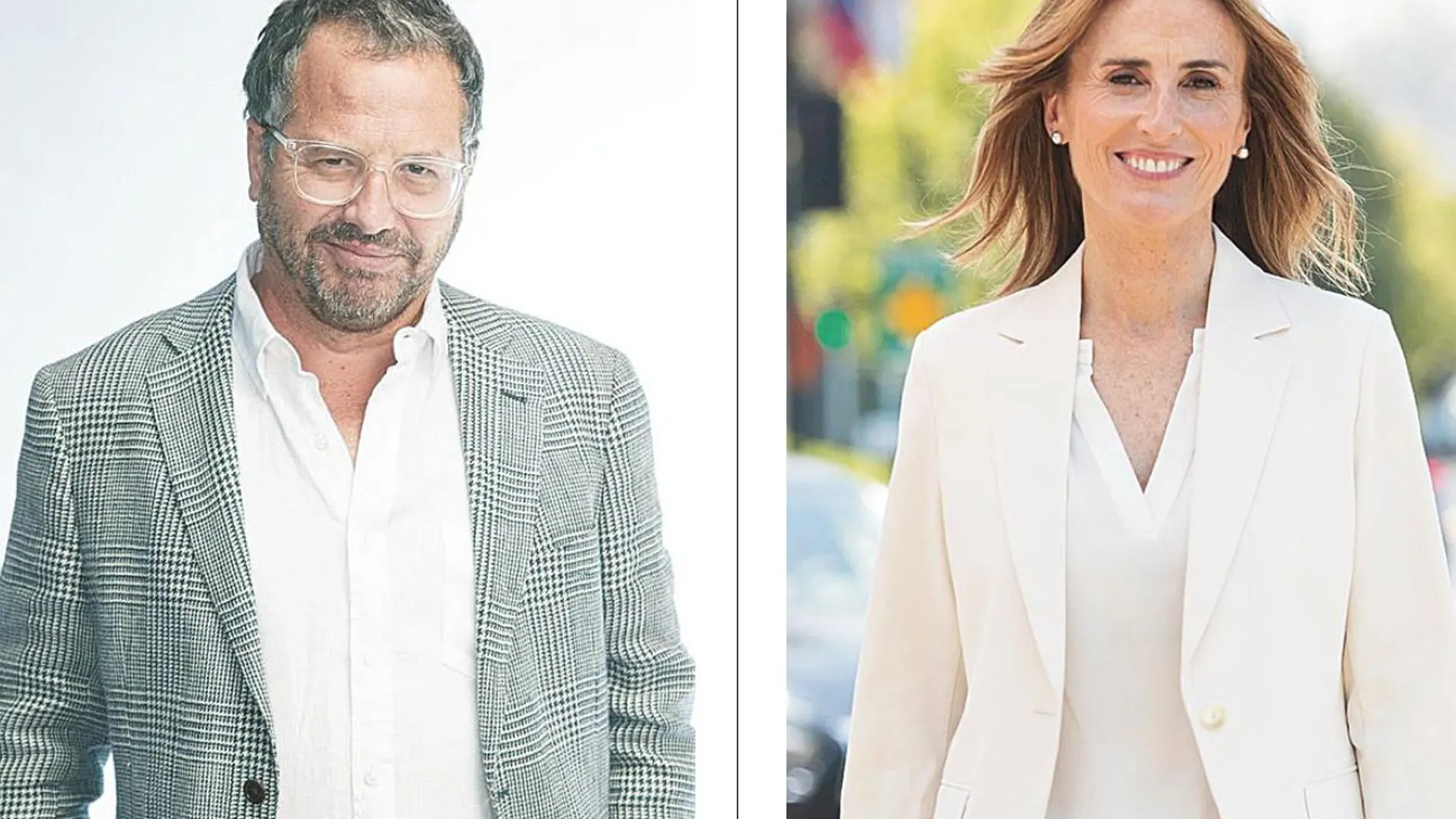 Los candidatos Patricio Fernández Chadwick y Marcela Cubillos Sigall