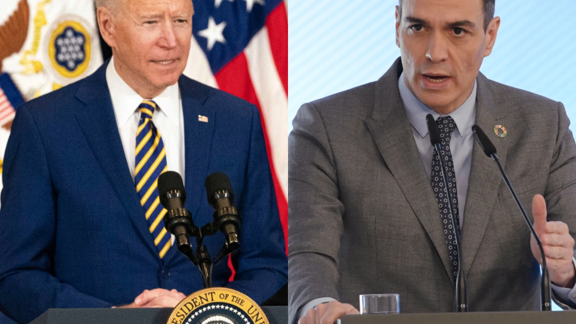 Joe Biden y Pedro Sánchez, en imágenes de archivo